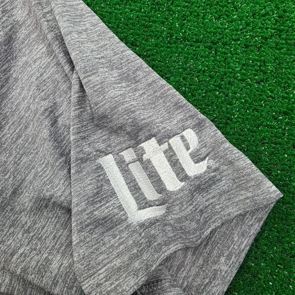 Baltimore Orioles Polo Shirt Mens XL Heather Grey Holloway Miller Lite Beer Golf - Picture 4 of 8